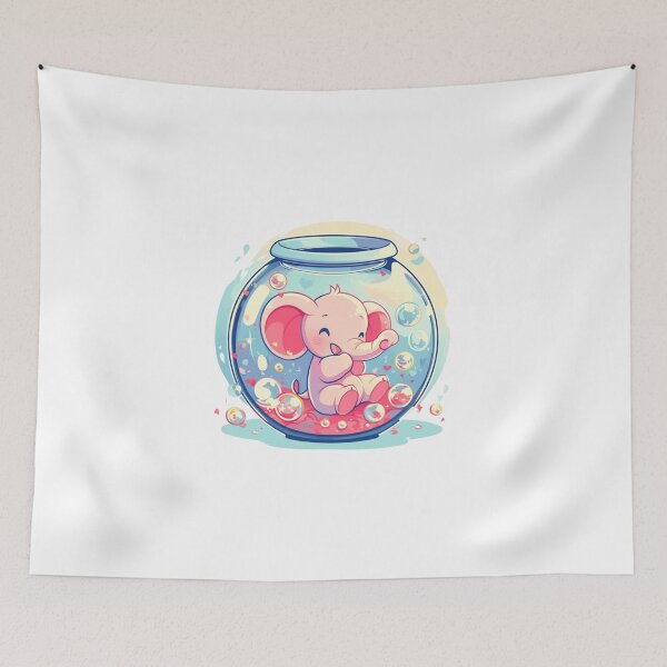 Item preview, Elephant // Cute Elephant art // Elephants // children // Bubbles // Baby Elephant designed and sold by SMARTKIT  DESIGNAGENCY.