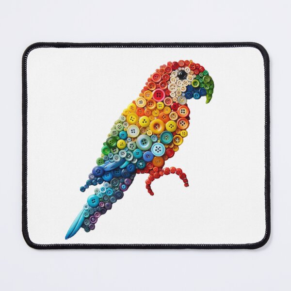 Item preview, Buttoned Animal Collection Art - Parrot designed and sold by MiszungART.