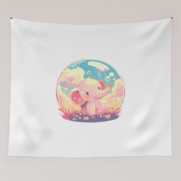 Item preview, Elephant // Cute Elephant art // Elephants // children // Bubbles // Baby Elephant designed and sold by SMARTKIT  DESIGNAGENCY.