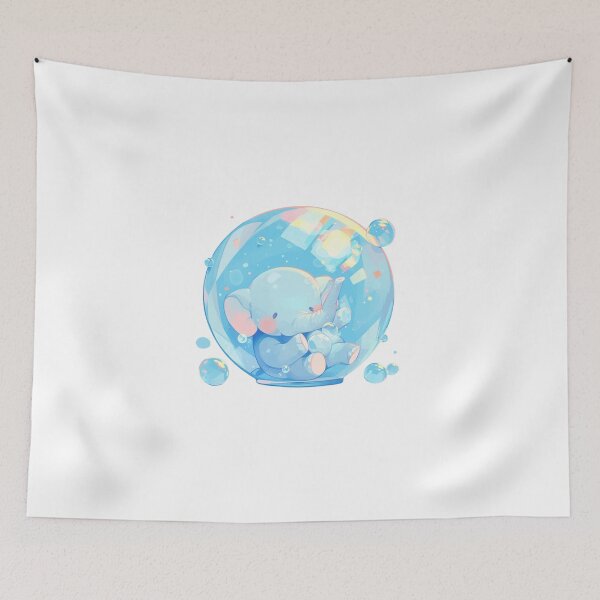 Item preview, Elephant // Cute Elephant art // Elephants // children // Bubbles // Baby Elephant designed and sold by SMARTKIT  DESIGNAGENCY.