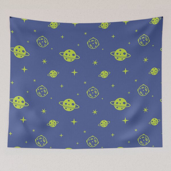 Item preview, Andy's Room Alien Space Planets Print designed and sold by Pink Pineapple Works.