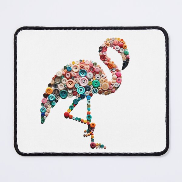 Item preview, Buttoned Animal Collection Art - Flamingo designed and sold by MiszungART.