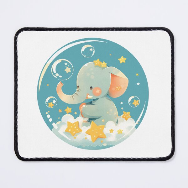 Item preview, Elephant // Cute Elephant art // Elephants // children // Bubbles // Baby Elephant designed and sold by SMARTKIT DESIGNAGENCY.