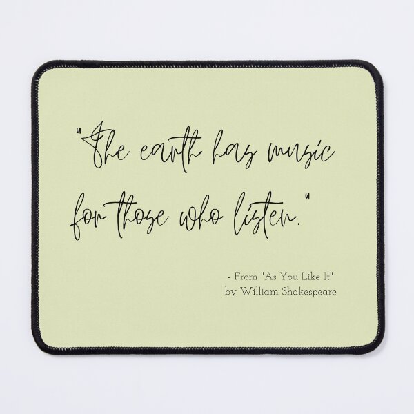 Item preview, A Quote about Nature from "As You Like It" by William Shakespeare designed and sold by Poemit.