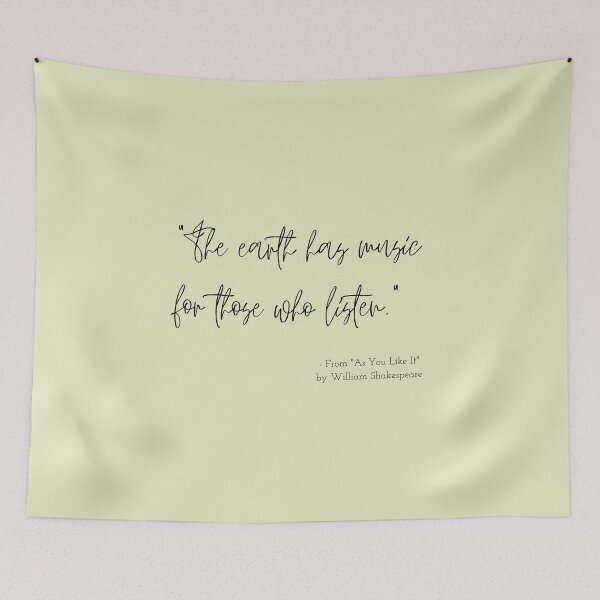 Item preview, A Quote about Nature from "As You Like It" by William Shakespeare designed and sold by Poemit.