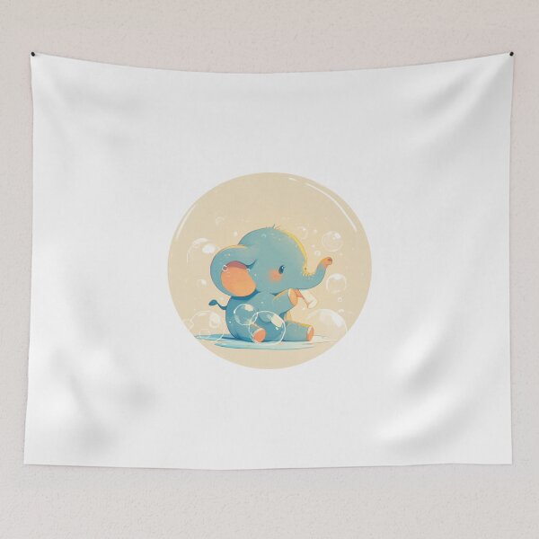 Item preview, Elephant // Cute Elephant art // Elephants // children // Bubbles // Baby Elephant designed and sold by SMARTKIT  DESIGNAGENCY.