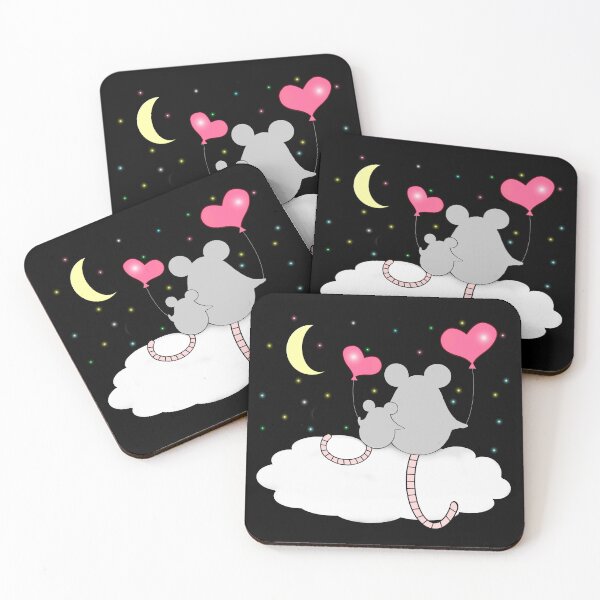 Item preview, Cute rats watching night starry sky  designed and sold by Shirley cute art .
