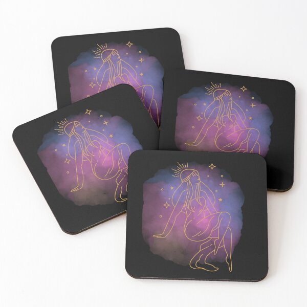 Item preview, Golden woman in pink and purple  designed and sold by MarigoldandLily.
