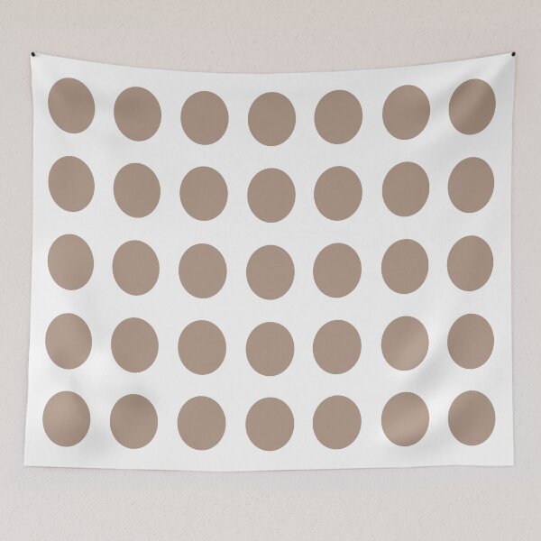 Item preview, WARM TAUPE and WHITE Symmetrical POLKA DOTS  designed and sold by RachelMacht.