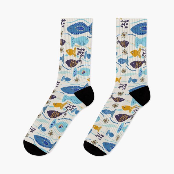 Item preview, Glorious Fish Modern Ocean Pattern designed and sold by wildsunshineart.