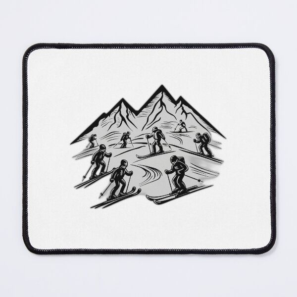 Item preview, Ski and Hiking Mountain Sketch designed and sold by onicaras.