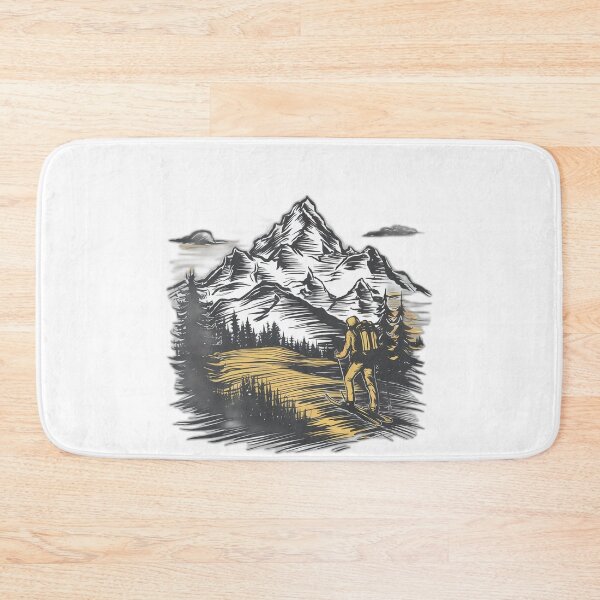 Item preview, Ski and Hiking Mountain Sketch designed and sold by onicaras.