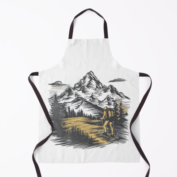 Item preview, Ski and Hiking Mountain Sketch designed and sold by onicaras.