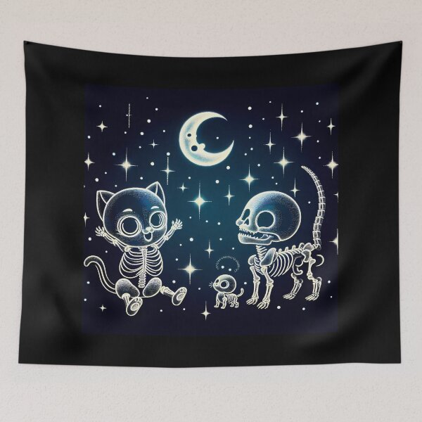 Item preview, Child with pets and moon designed and sold by Queueka.