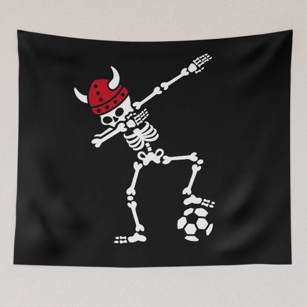 Artikelvorschau, Denmark dab dabbing skeleton soccer football entworfen und verkauft von LaundryFactory.