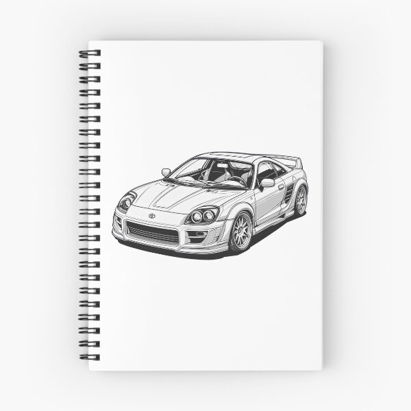 Item preview, Toyota MR2 Line Drawing designed and sold by Slammed Sketches.