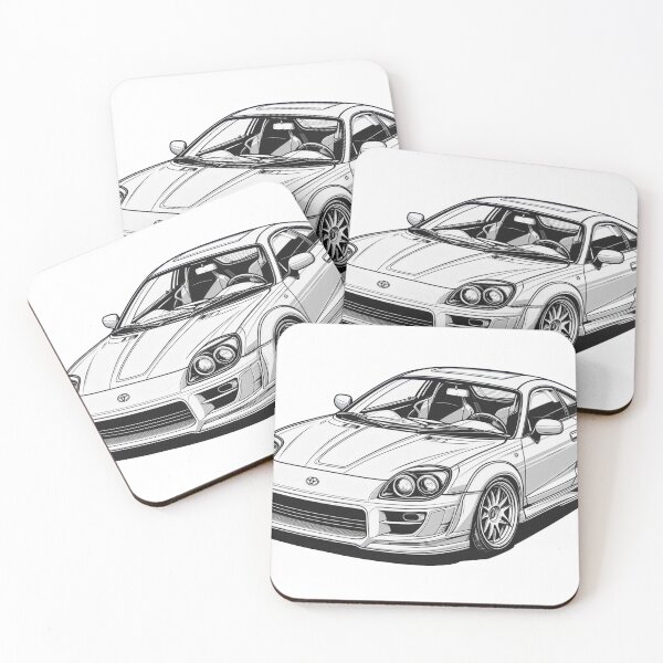 Item preview, Toyota MR2 Wingless Line Drawing designed and sold by Slammed Sketches.