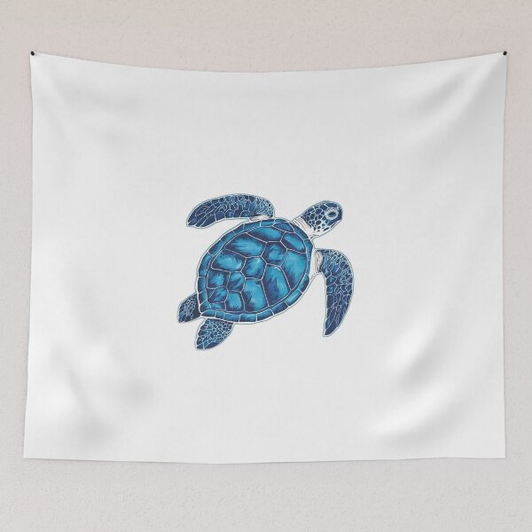 Item preview, Sea Turtle Watercolor Blue designed and sold by onicaras.