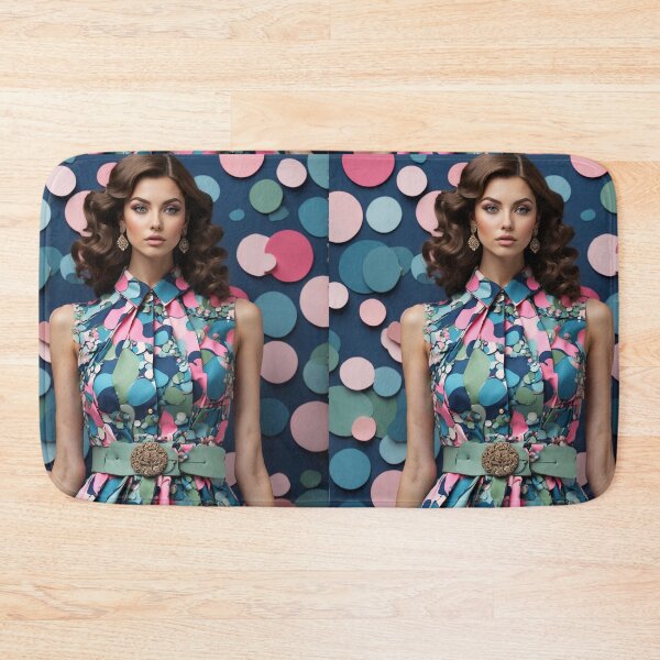 Item preview, beautiful spring printed dress in pastel colors with colorful spots designed and sold by Carlos Gudino.