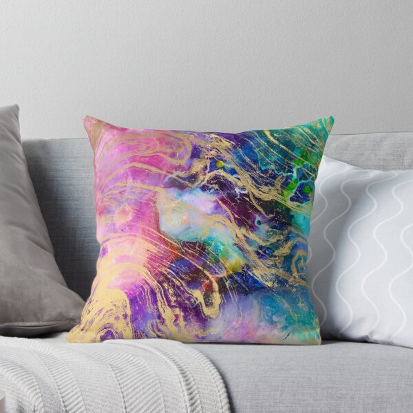 Item preview, Modern gold marble on pastel watercolor nebula designed and sold by GirlyTrend.