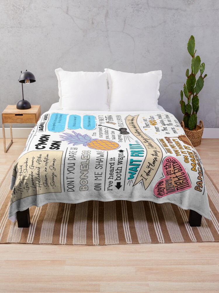 Thumbnail 1 of 6, Throw Blanket, The Best of Psych (blanket design) designed and sold by smoothfoxill.