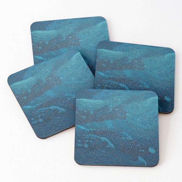 Item preview, Aboriginal Inspired Dot Art - Dark Waves designed and sold by GrinGalore.