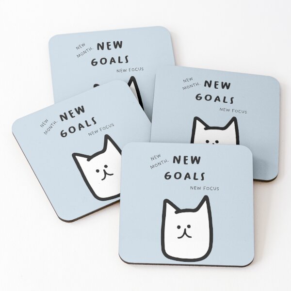 Item preview, NEW MONTH, NEW GOALS, NEW FOCUS | Cute Dog Illustration designed and sold by RM-Journey.