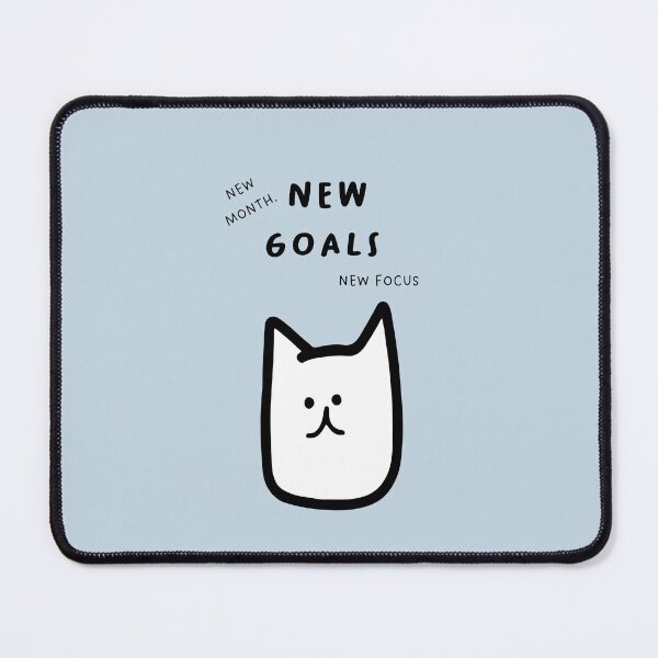 Item preview, NEW MONTH, NEW GOALS, NEW FOCUS | Cute Dog Illustration designed and sold by RM-Journey.