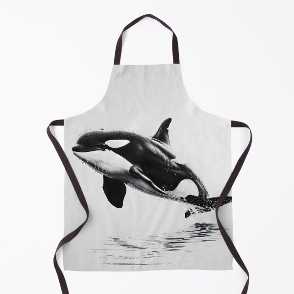 Item preview, Black and white Orca pencil drawing designed and sold by Pencil-Art.