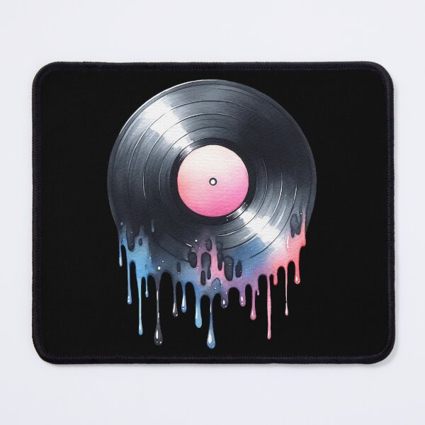 Item preview, Melting Vinyl Record Watercolor Art designed and sold by LuminShadowArt.
