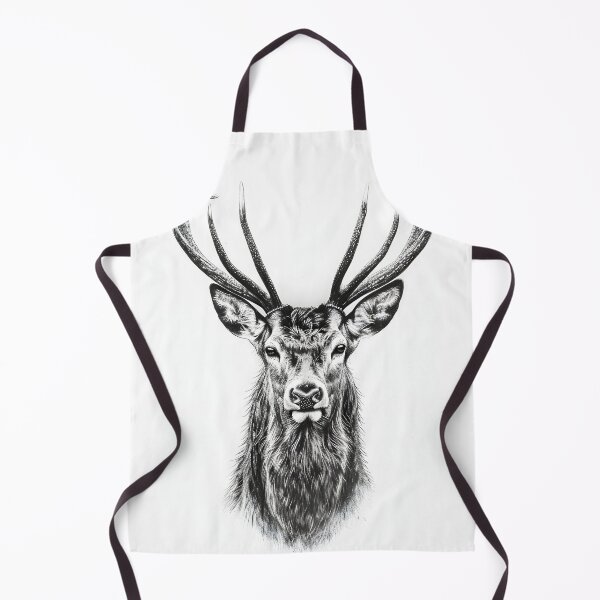 Item preview, Black and white deer pencil drawing designed and sold by Pencil-Art.