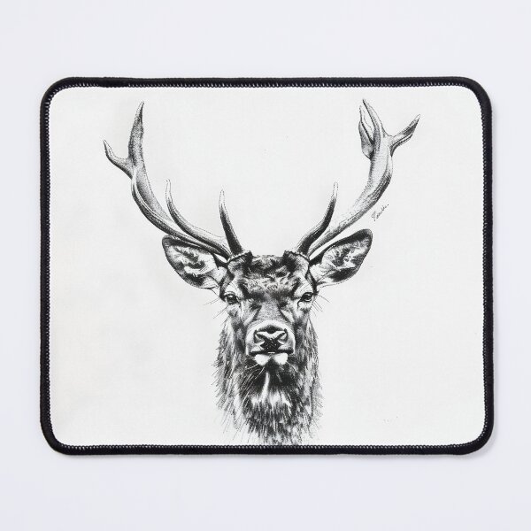 Item preview, Black and white deer pencil drawing designed and sold by Pencil-Art.