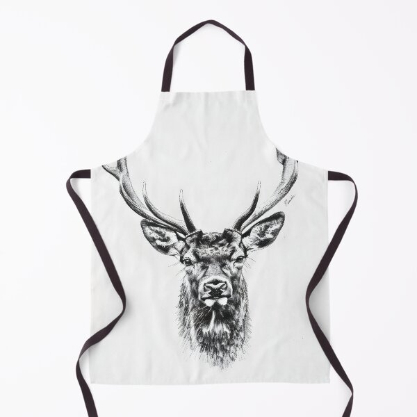 Item preview, Black and white deer pencil drawing designed and sold by Pencil-Art.