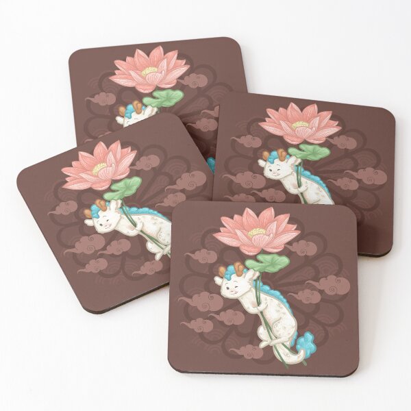 Item preview, White Dragon Holding a Lotus Flower designed and sold by Khotekmei.