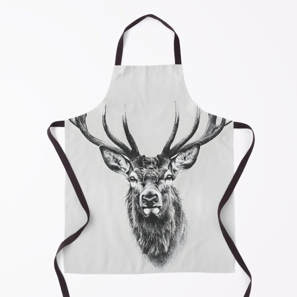 Item preview, Black and white deer pencil drawing designed and sold by Pencil-Art.