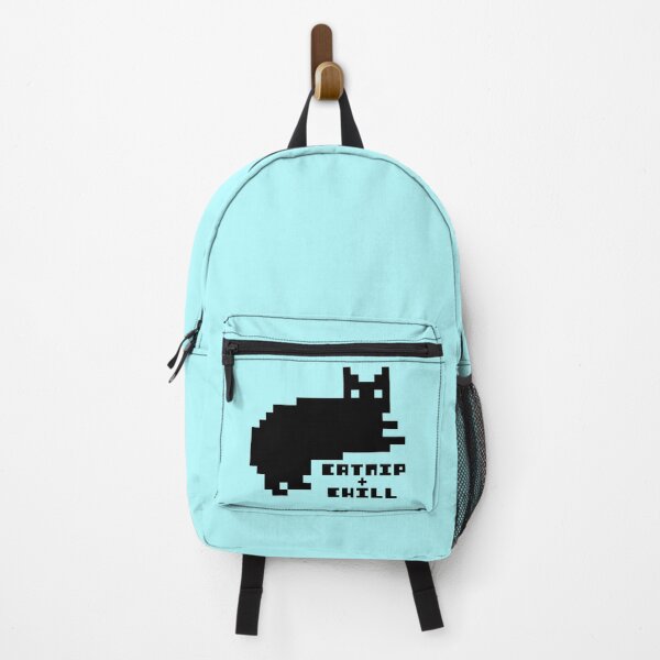 Item preview, Catnip and Chill Black Cat Pixel Art designed and sold by HeatherUnderground.