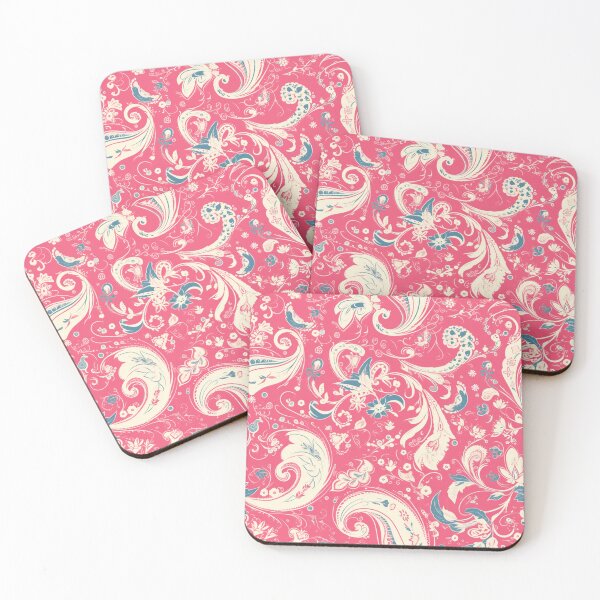 Item preview, Pink & White Modern Paisley Motif | Seamless designed and sold by Unrooted.