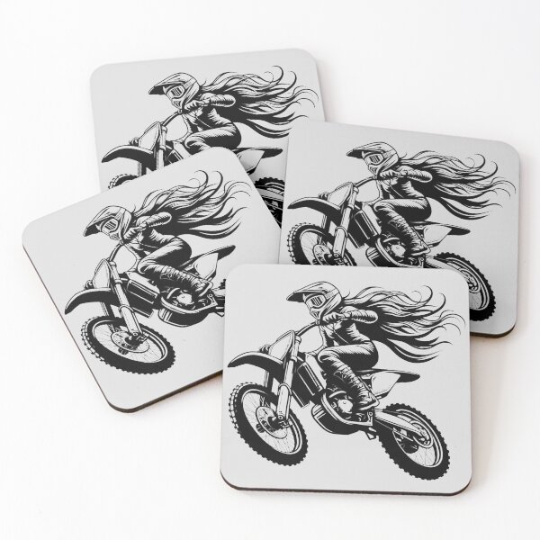 Item preview, MotoCross Lady, Woman on motorcycle, Girl on Dirt Bike designed and sold by Cr320.