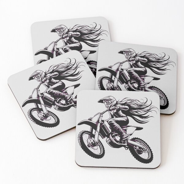 Item preview, Pink MotoCross Lady, Woman on motorcycle, Girl on Dirt Bike designed and sold by Cr320.