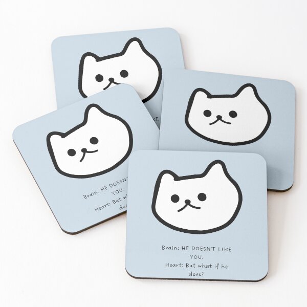 Item preview, Brain- HE DOESN'T LIKE YOU | Heart- But what if he does? | Cute Dog Illustration designed and sold by RM-Journey.