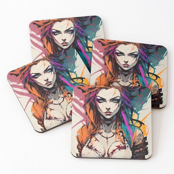 Item preview, Female vampire in inkpunk style designed and sold by MrBooch.