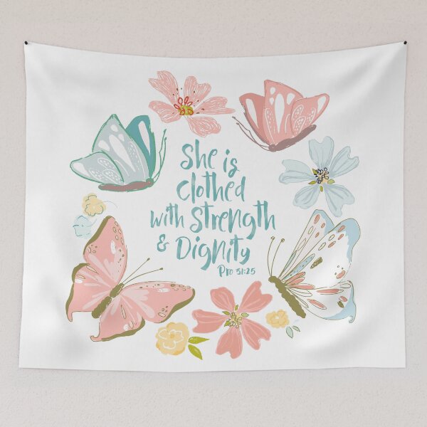 Item preview, She Is Clothed With Strength And Dignity Pro 31 25 Teal designed and sold by amazingjoy.