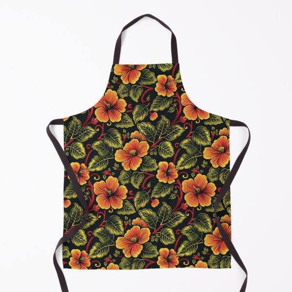 Aperçu de l'œuvre Imprimé floral Afrique rouge vert et or créée et vendue par NDaZone.