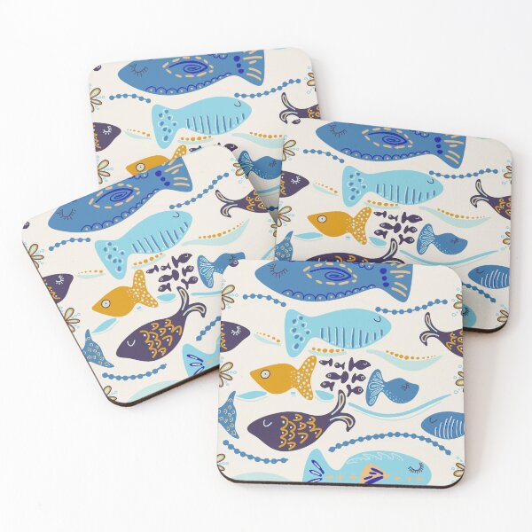 Item preview, Glorious Fish Modern Ocean Pattern designed and sold by wildsunshineart.