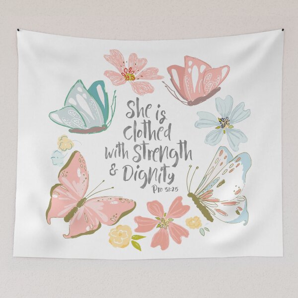 Item preview, She Is Clothed With Strength And Dignity Pro 31 25 Gray designed and sold by amazingjoy.