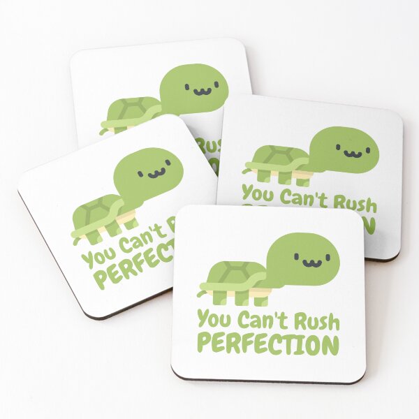 Item preview, You Can't Rush Perfection! Funny Cute Turtle Pun designed and sold by PMCreative.