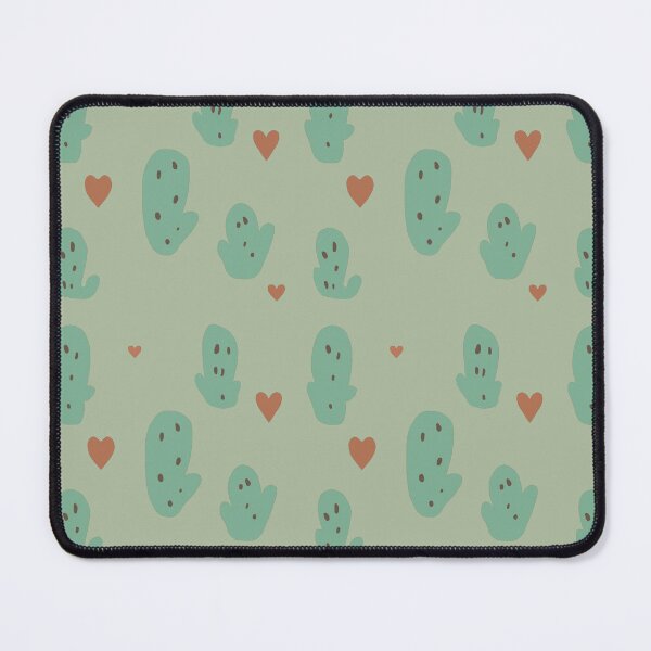 Item preview, Cute cactus & little hearts green&red love print designed and sold by HandmadeMood.