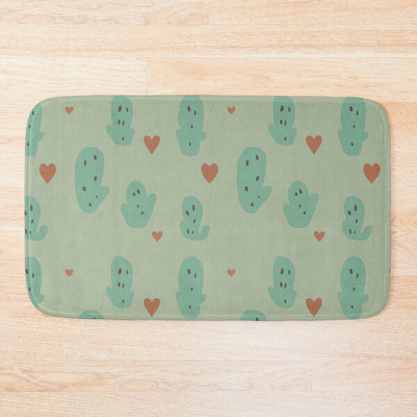 Item preview, Cute cactus & little hearts green&red love print designed and sold by HandmadeMood.
