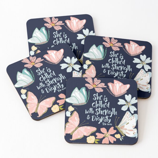 Item preview, She Is Clothed With Strength And Dignity Proverbs 31 25 Blue designed and sold by amazingjoy.