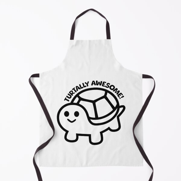 Item preview, Turtally awesome! Funny Cute Turtle Pun Black And White designed and sold by PMCreative.